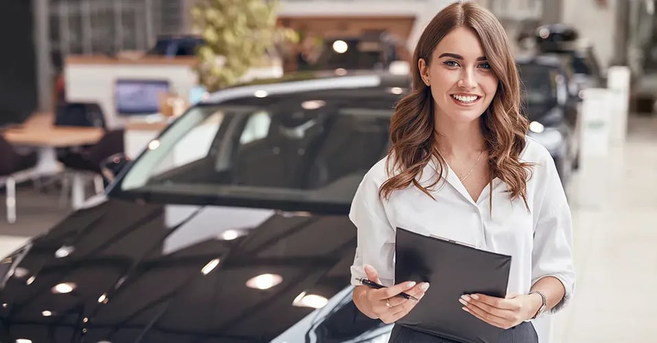 Woman with car